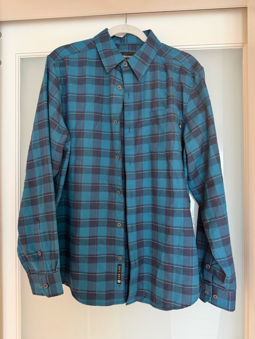 Marmot Blue Plaid Long-Sleeve Shirt - Blue